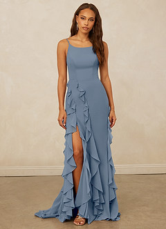 Christian Siriano Bridal for Azazie 1006 Bridesmaid Dresses Twilight Mermaid Ruched Chiffon Dress image3