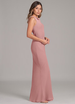 Azazie Allettie Jurken voor bruidsmeisjes Jurk van Chiffon met Zeemeermin Stoffige Roos image7