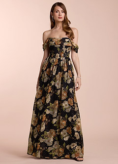 Lillian 블랙 멀티 맥시 드레스 image3