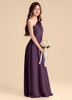 Azazie Charlize Junior Klä av A-Line i Stretch Satin Plisserad image5