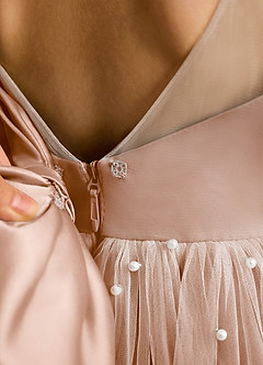 Azazie Trudy Sukienki dla dziewczynek sypiących kwiaty Suknia balowa Dekolt w kształcie serca Tiul Długość herbaty Sukienka image8