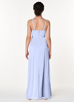 Azazie Luxy Junior Lavender Pleated Mesh Dress image2