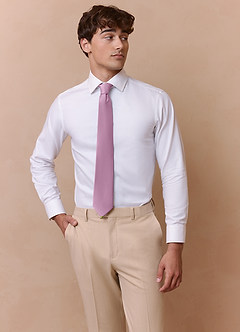 front Stretch Satin Wide Tie