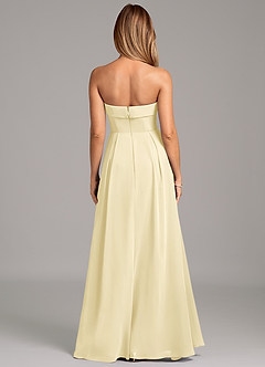 Azazie Lucienne Bridesmaid Dresses Lemon Sorbet A-Line Strapless Chiffon Convertible Dress image5