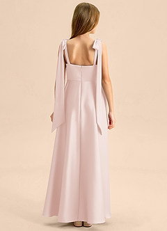 Azazie Halley Junior Klä av A-Line i Stretch Satin Rosett image2