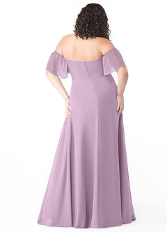 Azazie Sue Bridesmaid Dresses Wisteria A-Line Off the Shoulder Chiffon Convertible Dress image8