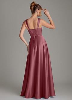 Azazie Azaria Brautjungfernkleider Eine Linie Korsett Stretch-Satin Kleid Wüstenrose image5