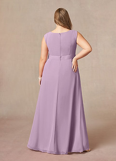 Azazie Bettina Abiti per la Madre della Sposa Abito A-Line in Chiffon Pizzo Glicine image7