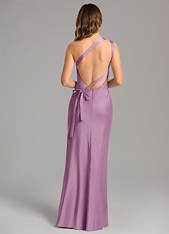 Azazie Monroe Brautjungfernkleider Meerjungfrau-Linie One-Shoulder Stretch-Satin Kleid Blauregen image2