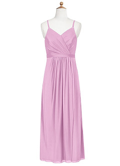 Azazie Luxy Junior Candy Pink Pleated Mesh Dress image6