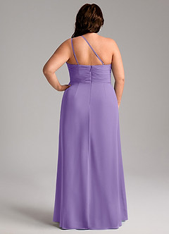 Azazie Eren Bridesmaid Dresses Tahiti Sheath One Shoulder Chiffon Dress image9