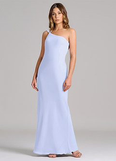 Azazie Monroe Suknie dla druhen Osłona Jedno ramię Szyfon Do ziemi Sukienka image3