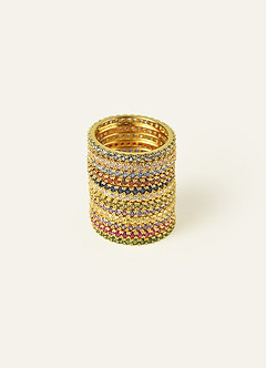 front 18K Gold Plated Birthstone Ring
