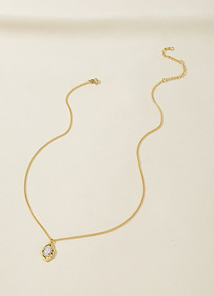 front Gesmolten Bezel Kristallen Hanger Ketting