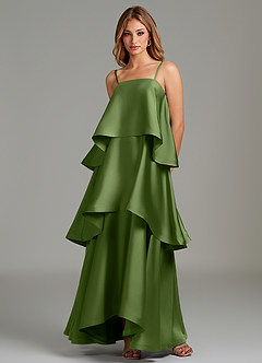 Azazie Azalea Bridesmaid Dresses Juniper A-Line Ruched Stretch Satin Dress image5