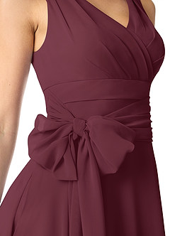 Azazie Bianca Bridesmaid Dresses A-Line Pleated Chiffon Floor-Length Dress image3