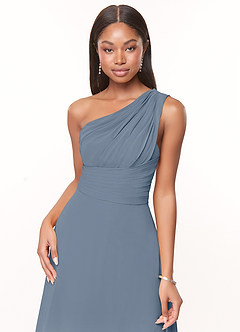 Azazie Ashley Bridesmaid Dresses Twilight A-Line Ruched Chiffon Dress image5
