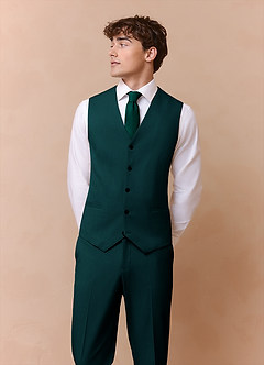 front James Pine Structured Stretch Suit Vest