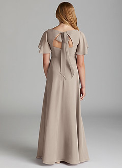 Azazie Kimber Junior Frost A-Line Pleated Chiffon Dress image2