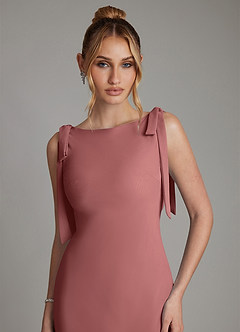 Azazie Luddie Abiti da Damigella Abito Sirena in Chiffon Fiocco Ametista image3