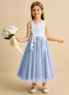 Azazie Sundae Abiti da Ragazza di Fiori Abito Principessa in Pizzo Ghiaccio image1