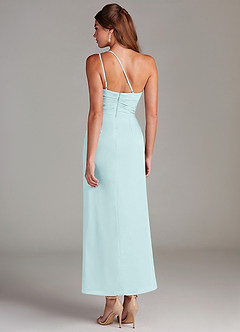 Azazie Eren Brautjungfernkleider Meerjungfrau-Linie One-Shoulder Chiffon Kleid Seegrün image7