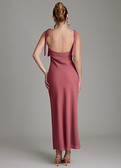 Azazie Luddie Bridesmaid Dresses Merlot Mermaid Bow Chiffon Dress image6