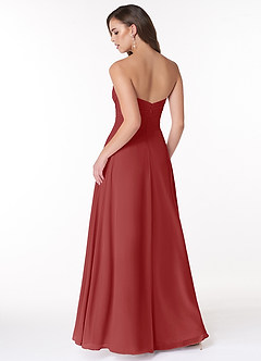 Azazie Arabella Allure Bridesmaid Dresses Rust A-Line Sweetheart Neckline Chiffon Convertible Dress image2