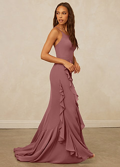 Christian Siriano Bridal for Azazie 1006 Bridesmaid Dresses Desert Rose Mermaid Ruched Chiffon Dress image5
