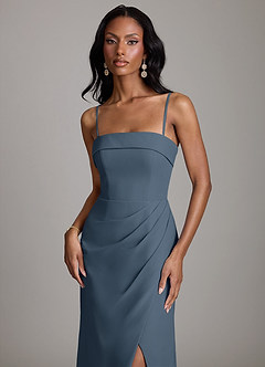 Azazie Aretha Brudepigekjoler En streg Stropløs Chiffon Gulv-længde Kjole image3