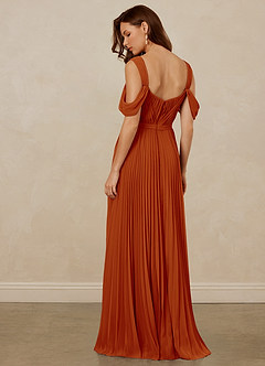 Christian Siriano Bridal for Azazie 1013 Bridesmaid Dresses Paprika A-Line Off the Shoulder Chiffon Dress image4