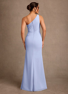 Azazie Floy Mother of the Bride Dresses Ice Sheath One Shoulder Chiffon Dress image3