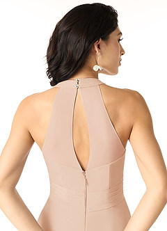 Azazie Danica Bridesmaid Dresses English Rose A-Line Pleated Chiffon Dress image5