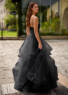 Spitze Noir Robe de bal en dentelle transparente image5