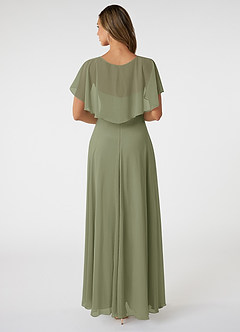 Azazie Jamie Brautjungfernkleider A-Linie Chiffon Kleid Pistazie image2