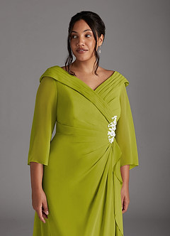 Azazie Jaycee Abiti per la Madre della Sposa Abito A-Line in Chiffon Citronella image11
