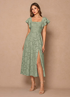 Talia Agave Green Midi Dress image3