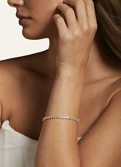 front Crystal Tennis Bracelet