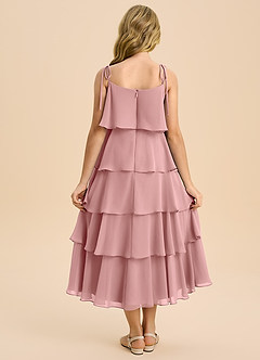 Azazie Shortcake Junior Klä av A-Line i Chiffong Rosett image2