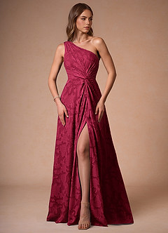 Hermosa Merlot One Shoulder Maxi Dress image5