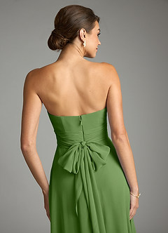 Azazie Tamira Bridesmaid Dresses Basil A-Line Pleated Chiffon Convertible Dress image5
