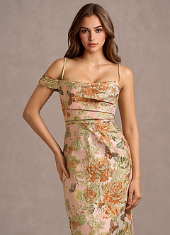 Robe Longue Abricot Vintage Cosima image2