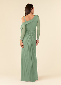 Azazie Marna Abiti per la Madre della Sposa Abito Tubino in Maglia Monospalla Matcha image2