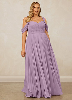 Christian Siriano Bridal for Azazie 1013 Bridesmaid Dresses Wisteria A-Line Off the Shoulder Chiffon Dress image10