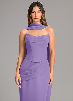 Azazie Sorrel Bridesmaid Dresses Tahiti Mermaid Corset Chiffon Dress image6
