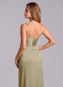 Azazie Sabrine Final Sale Black A-Line Sweetheart Neckline Stretch Satin Dress image7