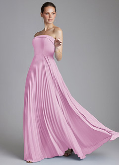 Azazie Mariana Bridesmaid Dresses Candy Pink A-Line Strapless Chiffon Dress image6