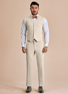 front William Tan Comfort Blend 3-piece suit