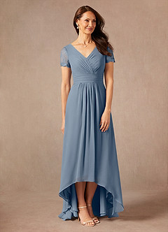 Azazie Polly Mother of the Bride Dresses Twilight A-Line Lace Chiffon Dress image7