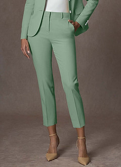 front Whitney 말차 구조화된 스트레치 크롭 드레스 팬츠